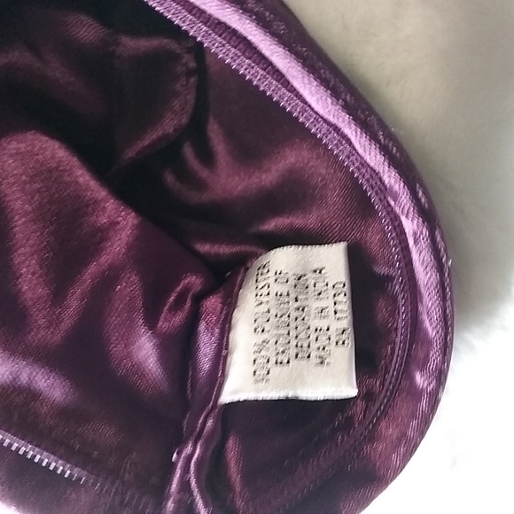 Purple Beaded Pouch Bag - Picture 2 of 5